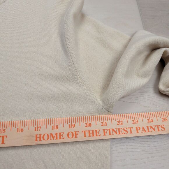 Club Room 2-Ply Cashmere Sweater Mens Medium Estate V Neck Beige - Picture 4 of 9
